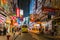 Hong Kong city streets at night