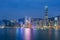 Hong Kong cityscape waterfront over Victoria harbou