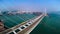 Hong Kong Container Port. Hong Kong 4K Aerial Top View.