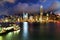 Hong Kong Harbor at Night from Kowloon Ferry