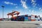 Hong Kong industrial containers on the wharf