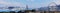 Hong Kong - January 18 2020 : Panorama of Hong Kong Victoria Harbor and Central Cityscapes