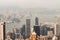 Hong Kong and Kowloon buildings. Aerial view of skyscrapers on a