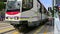 Hong Kong LRT railway traffic zebra crossing pedestrian bus stop