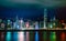 Hong Kong nightscape : View from Victoria harbour.