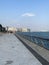 Hong Kong pedestrian corridor by the sea