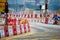 Hong Kong - September 22, 2016 : Roadworks - repair street in to