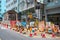 Hong Kong - September 22, 2016 : Roadworks - repair street in to