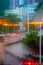 HONG KONG - September 4, 2017: Street scene in Hong Kong in rain