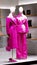 Hong Kong Shopping Mall Fashion Design Hot Pink Clothing Trend Magenta Luxury Lifestyle