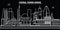 Hong Kong silhouette skyline. China - Hong Kong vector city, chinese linear architecture, buildings. Hong Kong travel