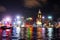 Hong Kong skyline at night, view from Kowloon side.