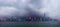 Hong Kong skyline under typhoon attacking