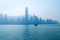 Hong Kong Skyline and Victoria Harbor on a Hazy Day