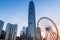 Hong Kong skyline, Victoria tower and Ferris wheel