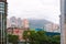 Hong Kong skyscrapers of the central Kowloon street