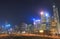 Hong Kong skyscrapers night cityscape