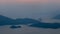 Hong Kong sunset arial view panorama time lapse China. zoom out