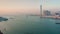 Hong kong sunset rooftop bay panorama 4k time lapse china