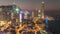 Hong Kong sunset rooftop bay wheel traffic panorama 4k time lapse China