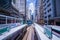 Hong Kong tramways, Hong Kong`s trams run in two directions -- east and west. Passengers lean back as a Hong Kong tram