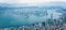 Hong Kong Victoria Harbor at daytime, panorama