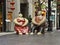 Hong Kong Wanchai Lee Tung Street Wedding Card Street Road Giant Couple Sculpture Outdoor Red Lanterns Promenade Boulevards