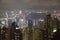 Hongkong night view has seen from Taiping mountain