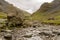 Honister Pass in Lake District in stream