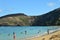 Honolulu Beach With Large Reefs Full Of Precious Fish.