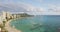 Honolulu city view of Diamond Head and Waikiki beach landscape background Hawaii