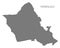Honolulu Hawaii city map grey illustration silhouette shape