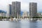 Honolulu, Hawaii, USA - May 30, 2016: Yachts docked at Ala Wai Boat Harbor