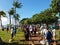 Honolulu Pet Walk 2016, people and dogs start walk at Ala Moana Beach Park