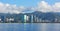 Honolulu skyline with blue sky