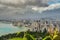 Honolulu and Waikiki Beach seen from Diamond Head Crater