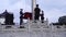 Honor Guards in the Taiwanese flag lowering ceremony at Liberty Square of Chiang Kai-Shek Memorial Hall in Taipei, Taiwan