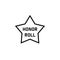 Honor Roll achievment star outline icon