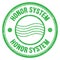 HONOR SYSTEM text written on green round postal stamp sign
