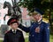 Honored military pilot, colonel general of aircraft Nikolay Moskvitelev with the Moscow cadet.