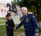 Honored military pilot, colonel general of aircraft Nikolay Moskvitelev with the Moscow cadet.