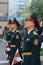 The honour guard of interior Ministry troops of Russia.