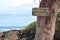 Honu Parking Sign on Turtle Beach in North Shore, Oahu, Hawaii