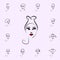 Hood Bonnet hat, girl icon. Hat, girl icons universal set for web and mobile