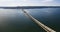 Hood Canal Floating Bridge Aerial Overview Poulsbo Washington USA