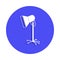 Hood hair dryer icon in badge style. One of Barber collection icon can be used for UI, UX