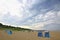 Hooded beach chairs at the Baltic sea in Heringsdorf, Germany