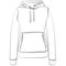 Hooded Pullover with kangaroo pocket for women. Generous and wide fitting hooded hoodie. Pattern sewing fashion design Contour l