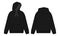 Hoodie black color vector template