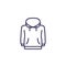 Hoodie line icon on white